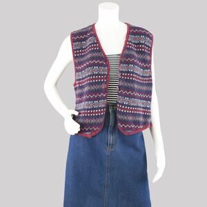 Vintage Arizona Purple Sweater Vest Juniors Size Large